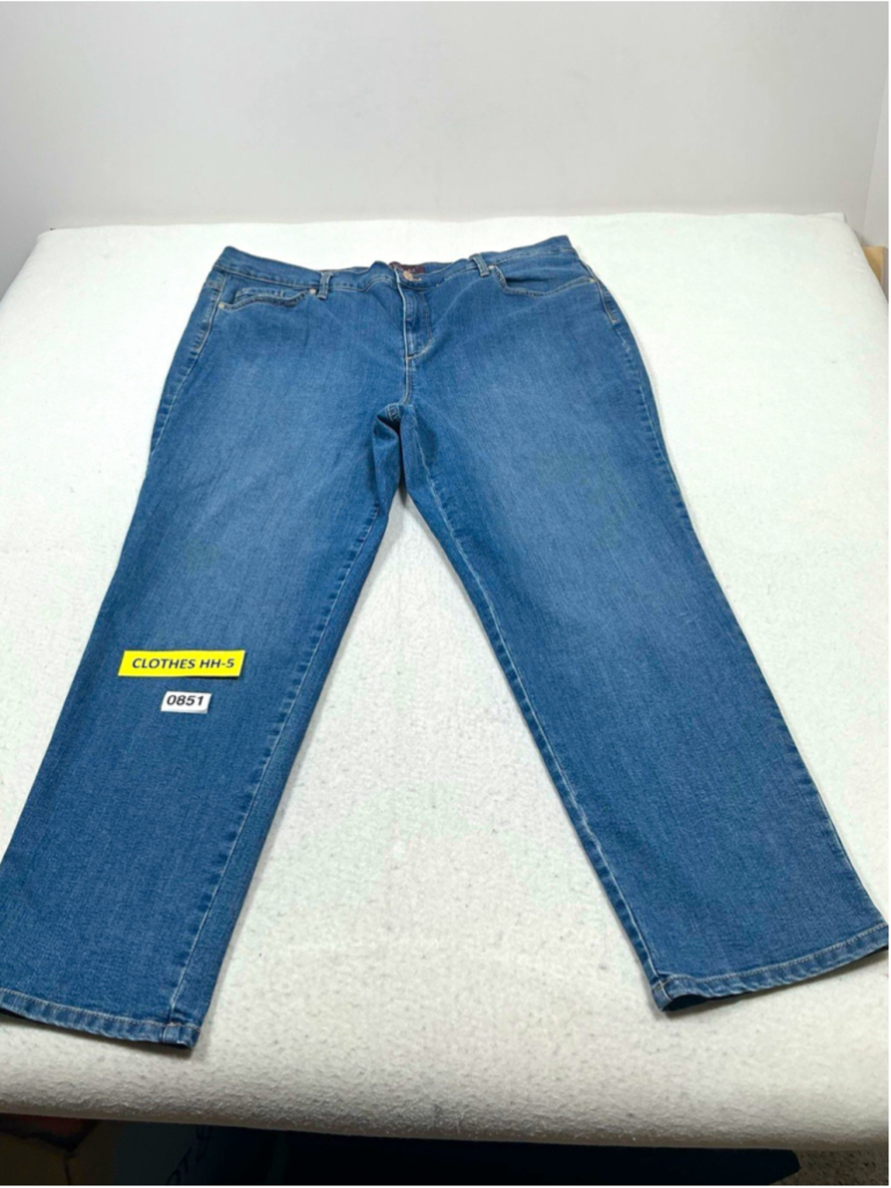 Gloria Vanderbilt Amanda Women’s Plus 20W Blue Denim Straight Jeans Stretch